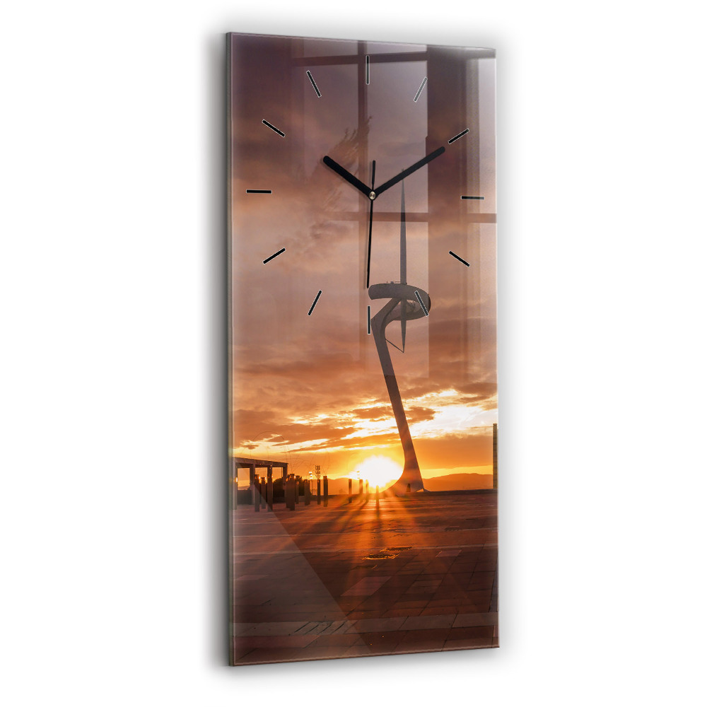 Ceas vertical de perete din sticlă Parcul Olimpic Barcelona