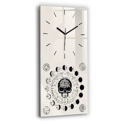 Ceas de sticlă pe perete vertical Fazele lunii