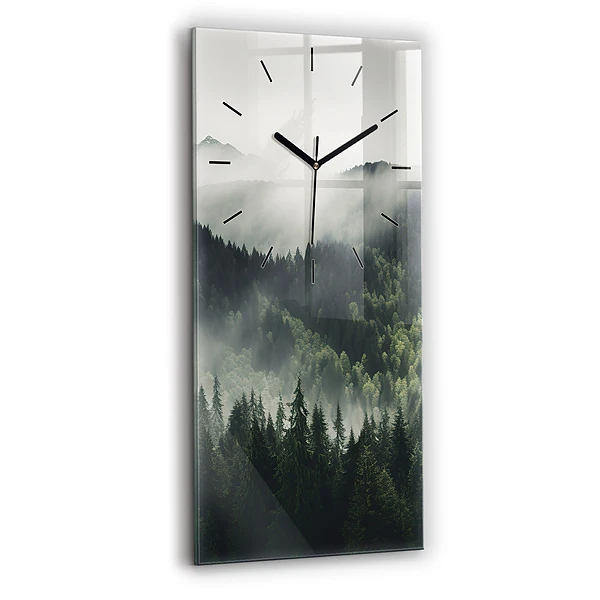 Ceas din sticlă dreptunghiular vertical Peisaj forestier