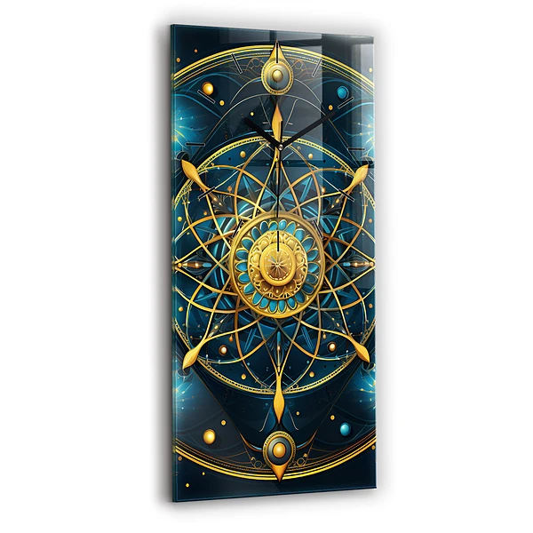 Ceas perete din sticlă dreptunghiular Ceas horoscop
