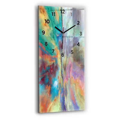 Ceas din sticlă dreptunghiular vertical Peisaj abstract