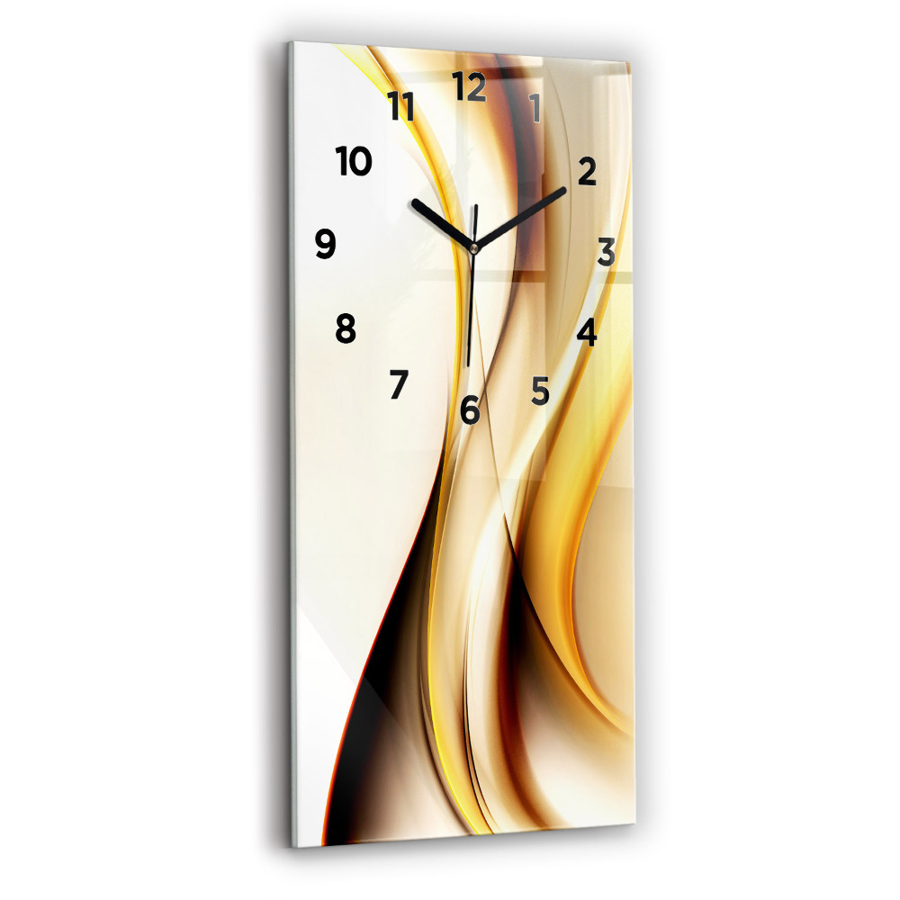 Ceas din sticlă dreptunghiular vertical Abstracția valurilor