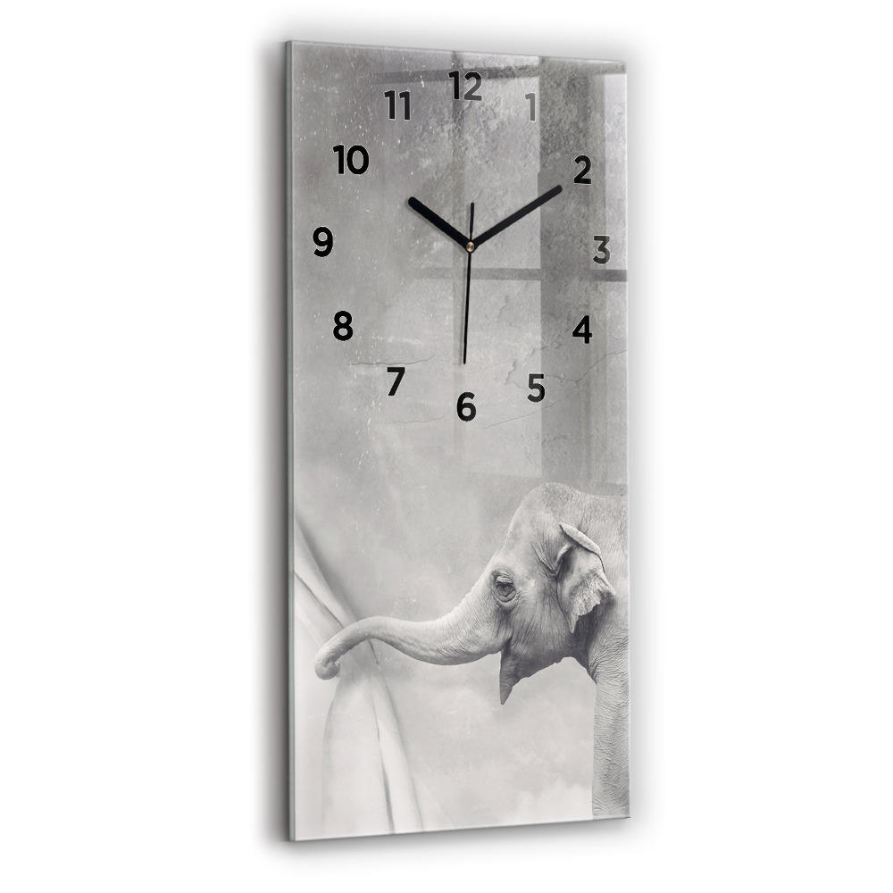 Ceas din sticlă dreptunghiular vertical Elefant