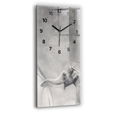 Ceas din sticlă dreptunghiular vertical Elefant