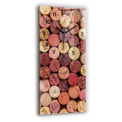 Ceas perete din sticlă dreptunghiular dopuri de vin