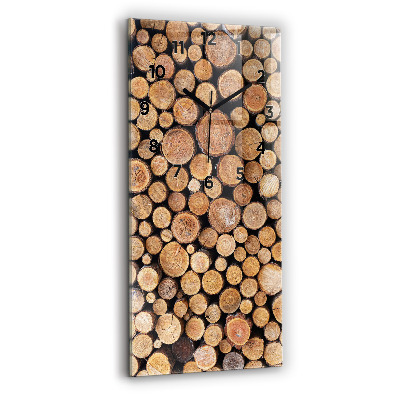 Ceas din sticlă dreptunghiular vertical Inele de copac