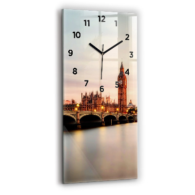 Ceas perete din sticlă dreptunghiular Orizontul Big Ben a Londrei