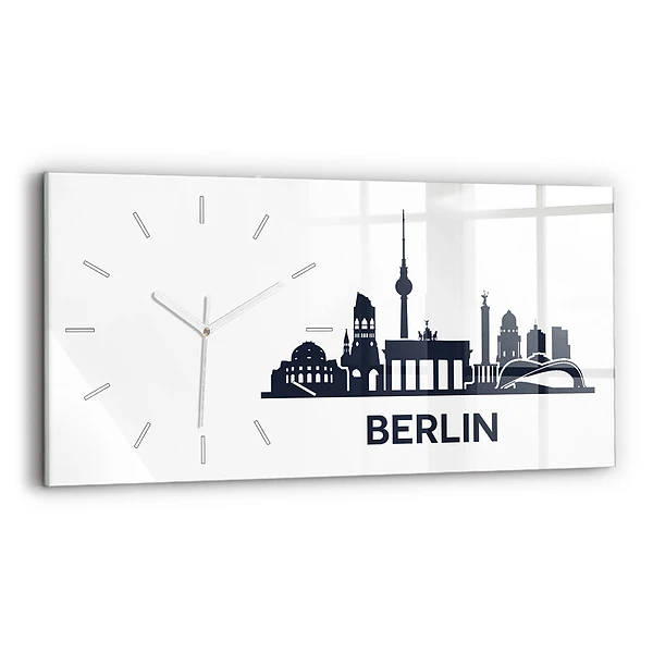 Ceas din sticlă orizontale Ilustrația orașului Berlin