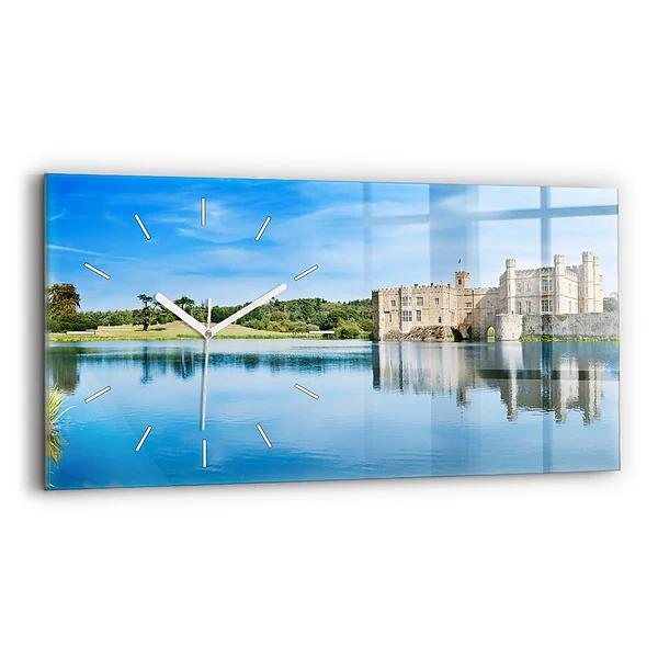 Ceas perete din sticlă orizontale Castelul Leeds