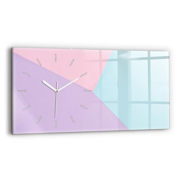 Ceas din sticlă orizontale Model pastel