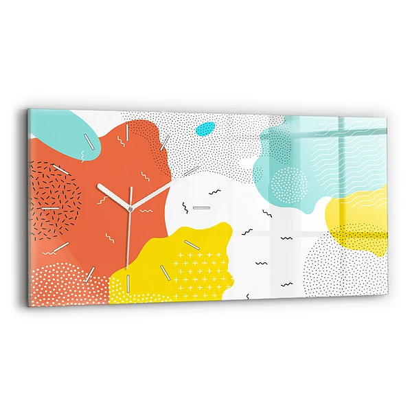 Ceas din sticlă orizontale Abstracția POP