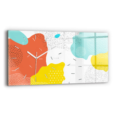 Ceas din sticlă orizontale Abstracția POP