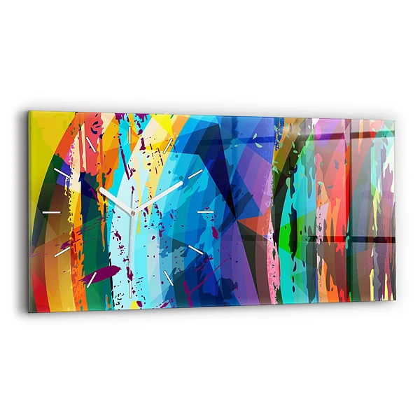 Ceas perete din sticlă orizontale Fundal abstract