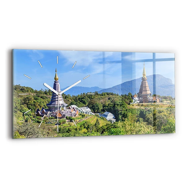 Ceas perete din sticlă orizontale Parcul național Chiang Mai