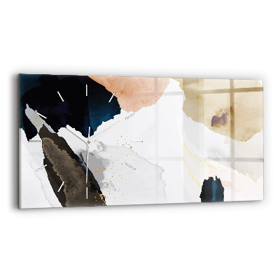 Ceas din sticlă orizontale Pete de abstracție