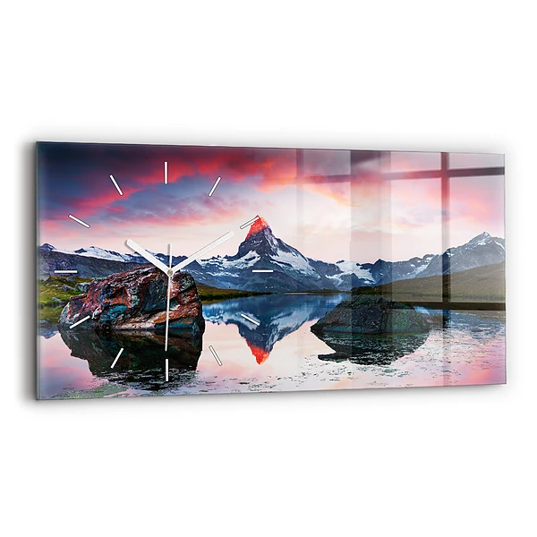 Ceas din sticlă orizontale Lacul Stellisee Matterhorn