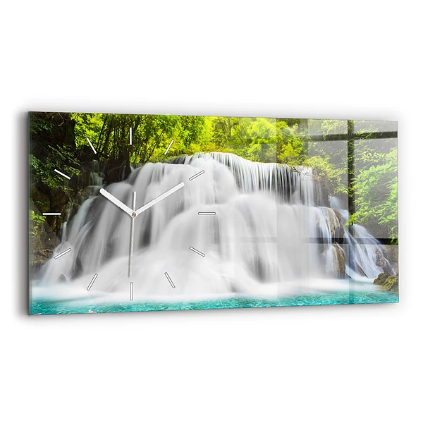 Ceas de sticlă pe perete orizontale Cascada în Thailanda