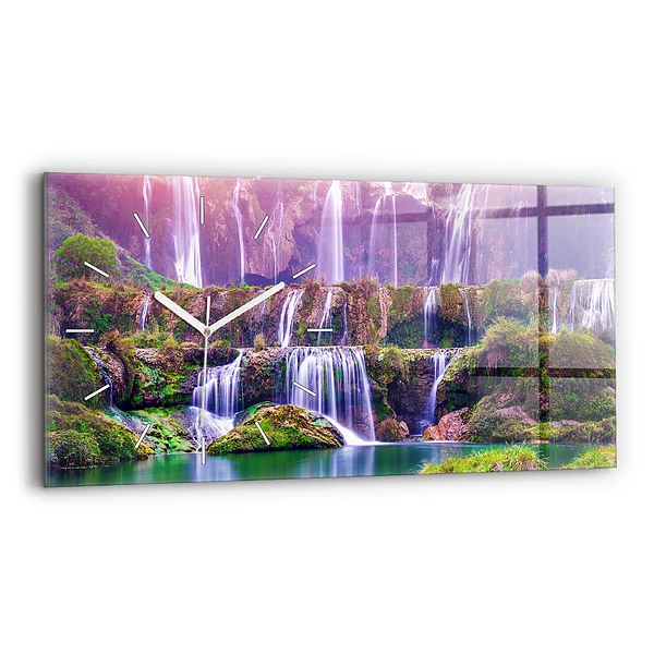 Ceas de sticlă pe perete orizontale Cascada Jiulong China