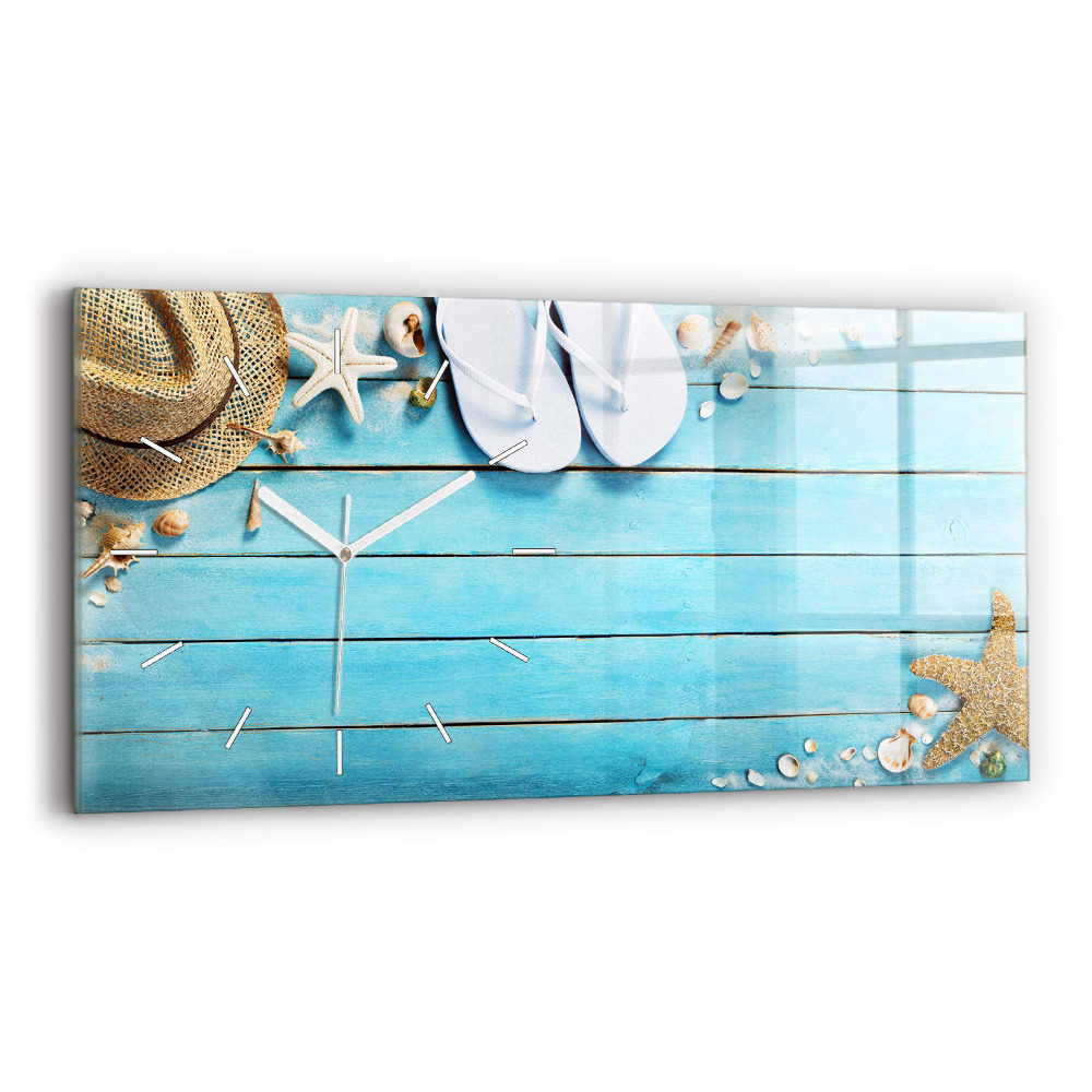 Ceas perete din sticlă orizontale Accesorii de vacanta