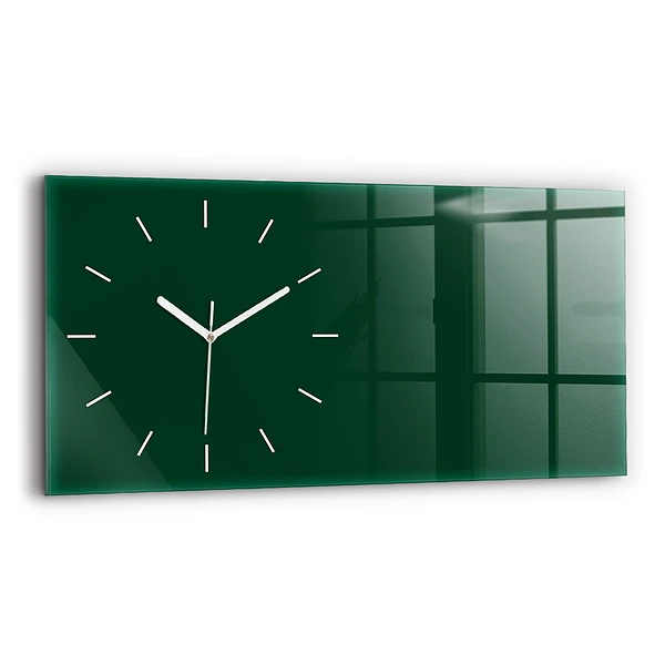 Ceas de sticlă pe perete orizontale Culoare: verde sticla