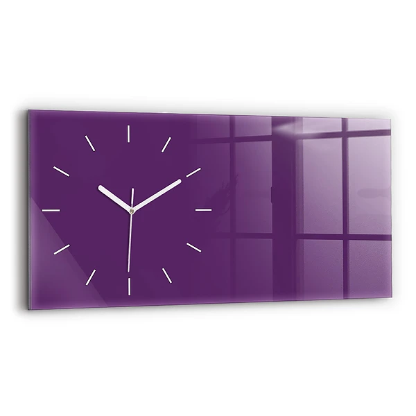 Ceas din sticlă orizontale Culoare violet