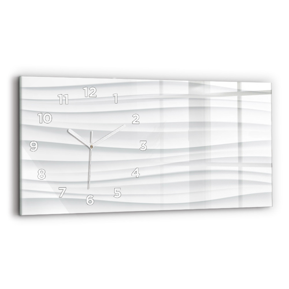 Ceas de sticlă pe perete orizontale Textura valuri
