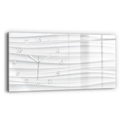 Ceas de sticlă pe perete orizontale Textura valuri