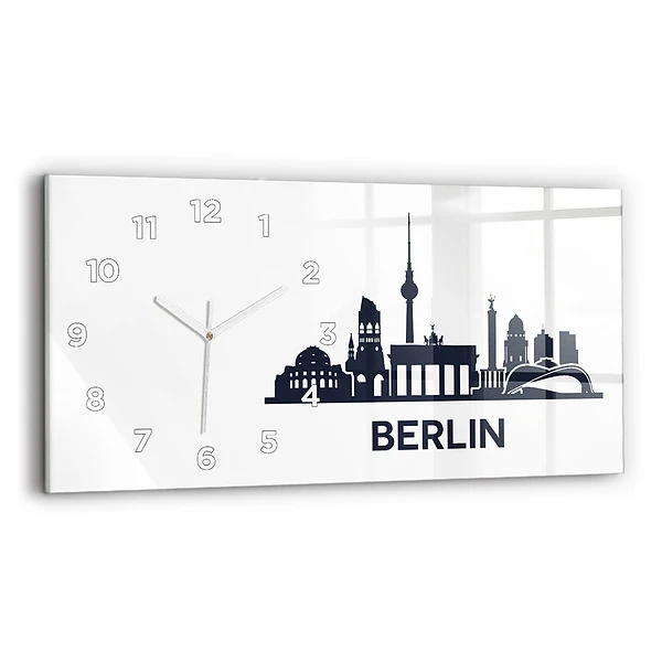 Ceas din sticlă orizontale Ilustrația orașului Berlin