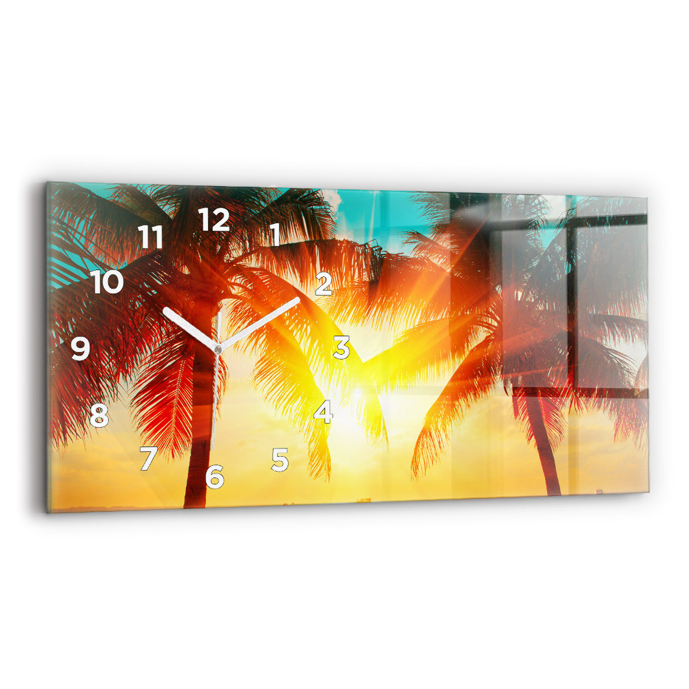 Ceas de sticlă pe perete orizontale Vacante Odihna Vara
