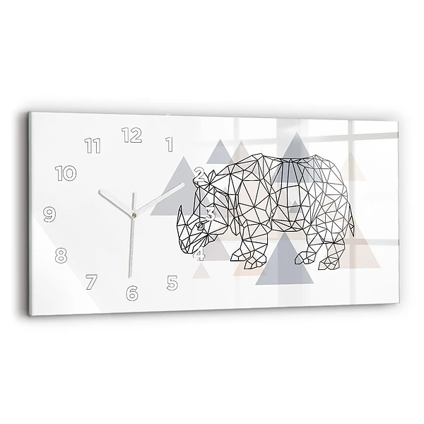 Ceas din sticlă orizontale Model geometric