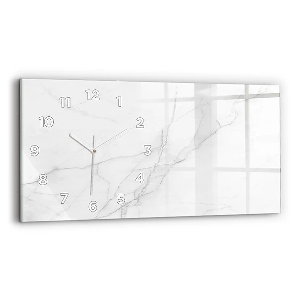 Ceas perete din sticlă orizontale Marmură decorativă