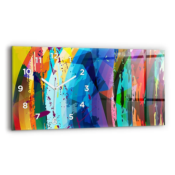 Ceas perete din sticlă orizontale Fundal abstract