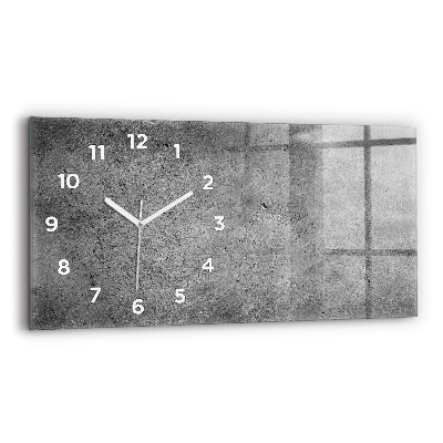 Ceas din sticlă orizontale Perete industrial