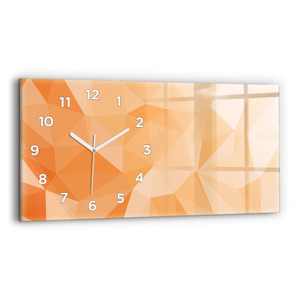 Ceas din sticlă orizontale Triunghiuri abstracte