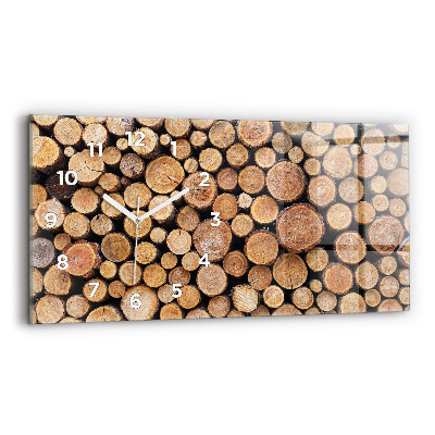 Ceas din sticlă orizontale Inele de copac