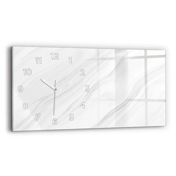 Ceas din sticlă orizontale Marmură decorativă