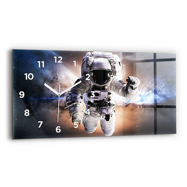 Ceas din sticlă orizontale Astronaut în spațiu