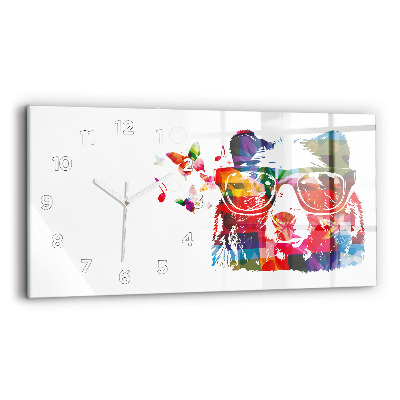 Ceas din sticlă orizontale Cap de urs