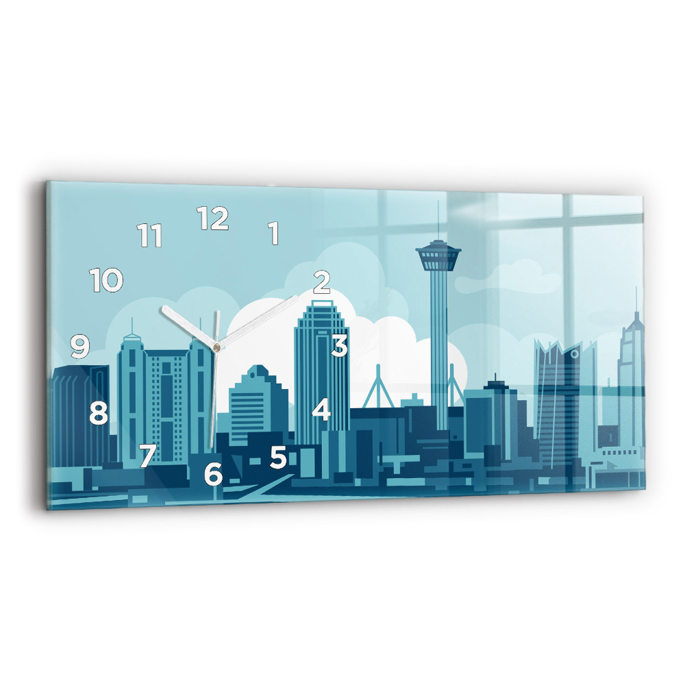 Ceas orizontale de perete din sticlă Arhitectura in SUA