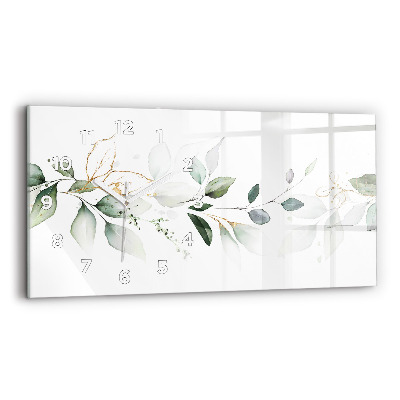 Ceas de sticlă pe perete orizontale Lasă abstracția