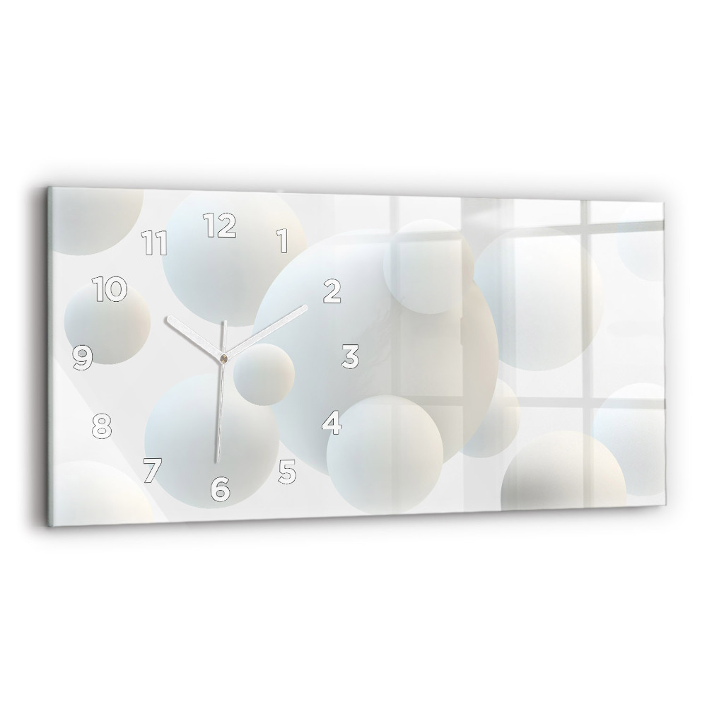Ceas din sticlă orizontale Mingi de abstracție