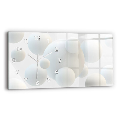 Ceas din sticlă orizontale Mingi de abstracție