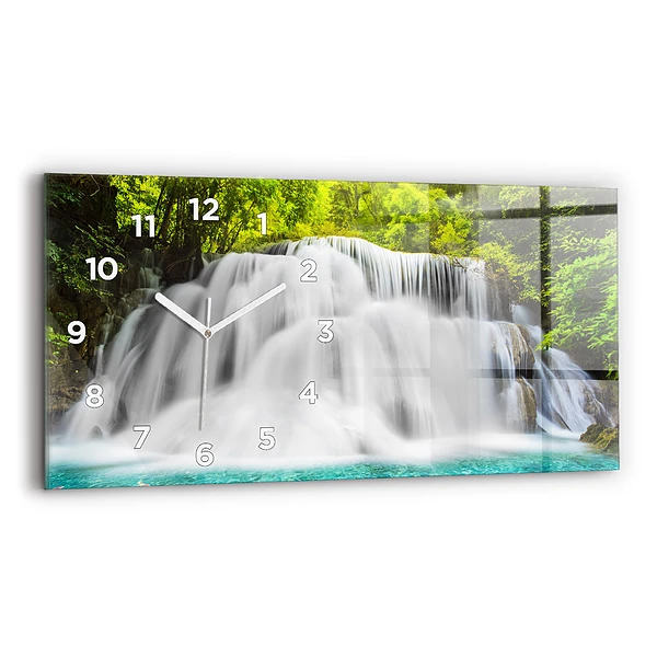 Ceas de sticlă pe perete orizontale Cascada în Thailanda