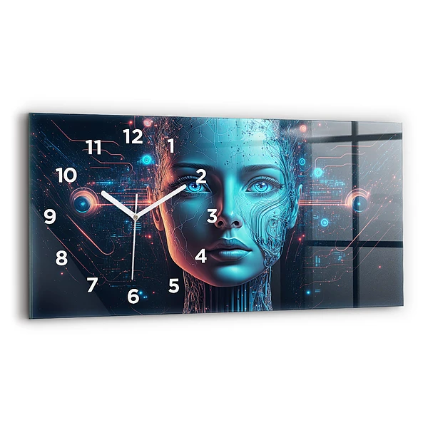 Ceas perete din sticlă orizontale Inteligenţă artificială