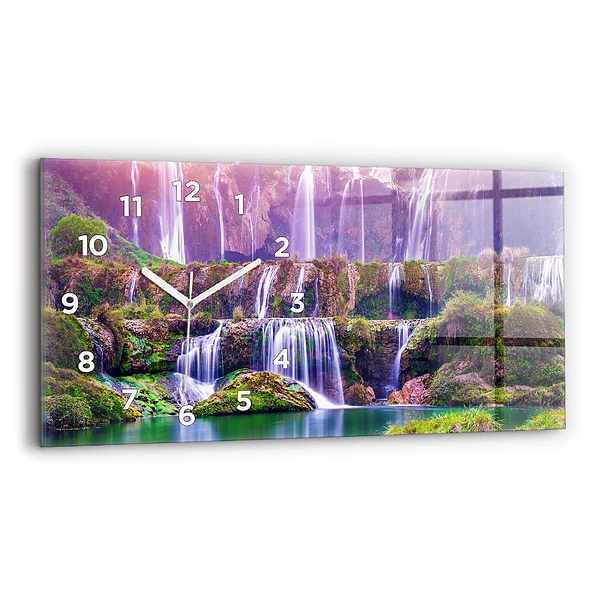 Ceas de sticlă pe perete orizontale Cascada Jiulong China