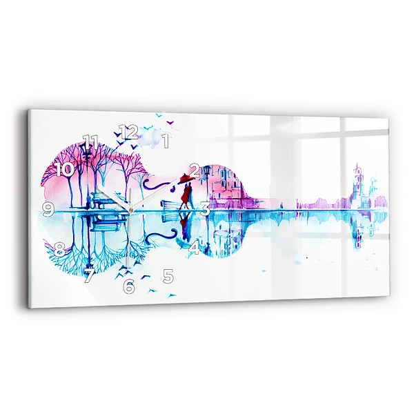 Ceas din sticlă orizontale Lacul Cello Park