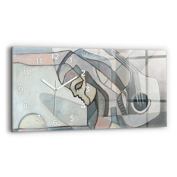 Ceas de sticlă pe perete orizontale Pictura abstracta