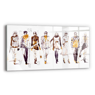 Ceas din sticlă orizontale Femeie și bărbat