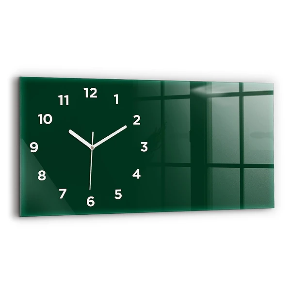 Ceas de sticlă pe perete orizontale Culoare: verde sticla