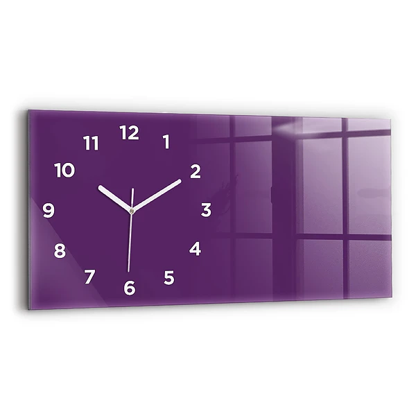 Ceas din sticlă orizontale Culoare violet